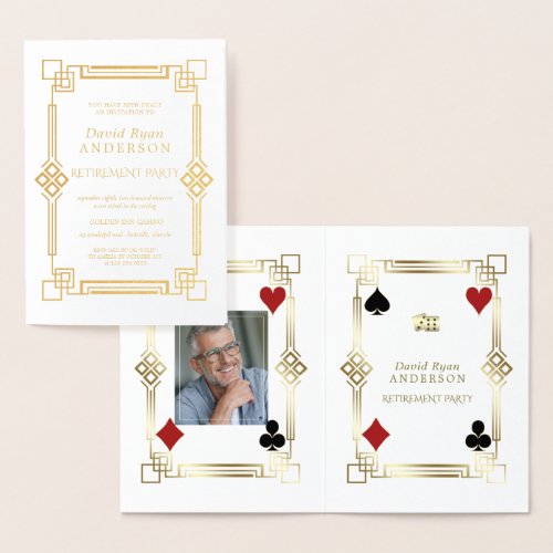 Real Gold Casino Vegas Poker Retirement Party  Foil Card