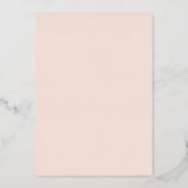REAL GOLD FOIL Blush Pink Navy Floral Quinceanera Foil Invitation (Back)