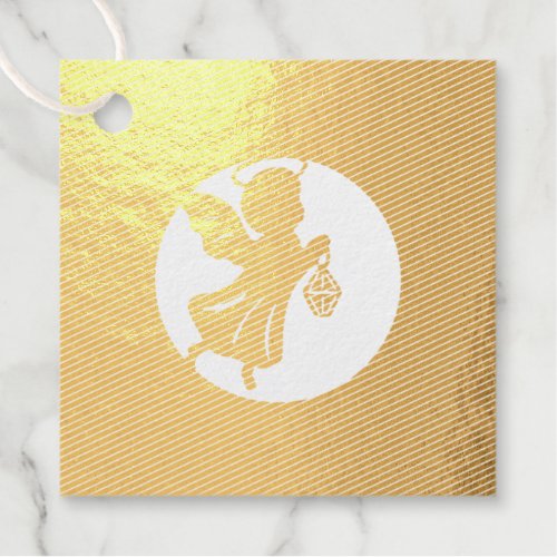 Real Gold Foil Christmas Angel Foil Favor Tags