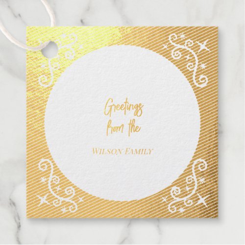 Real Gold Foil Christmas Decorations  Foil Favor Tags