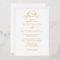 Real Gold Foil Elegant Monogram Wreath Wedding