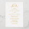Real Gold Foil Elegant Wreath Monogram Wedding