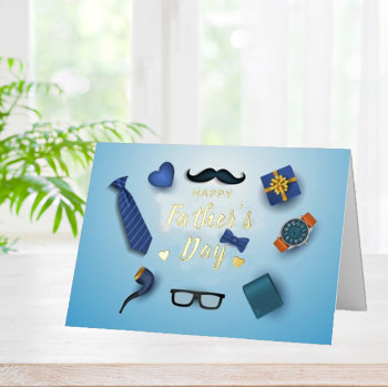 Real Gold Foil Father's Day Greeting Card by SharonCullars at Zazzle