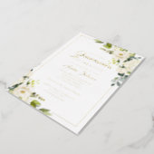 REAL GOLD FOIL Gold Floral Quinceanera Foil Invitation (Rotated)
