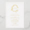 Real Gold Foil Leafy Crest Monogram Wedding