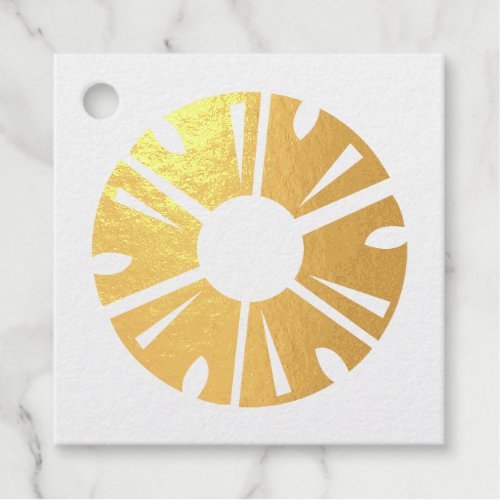 Real Gold Foil Pineapple Party Planner Foil Favor Tags