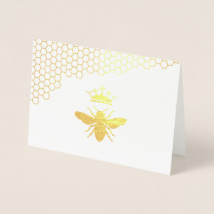 REAL gold foil queen bee Card
