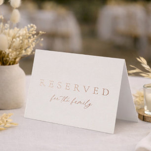  Real Gold Foil Reserved Seating Sign Invitation