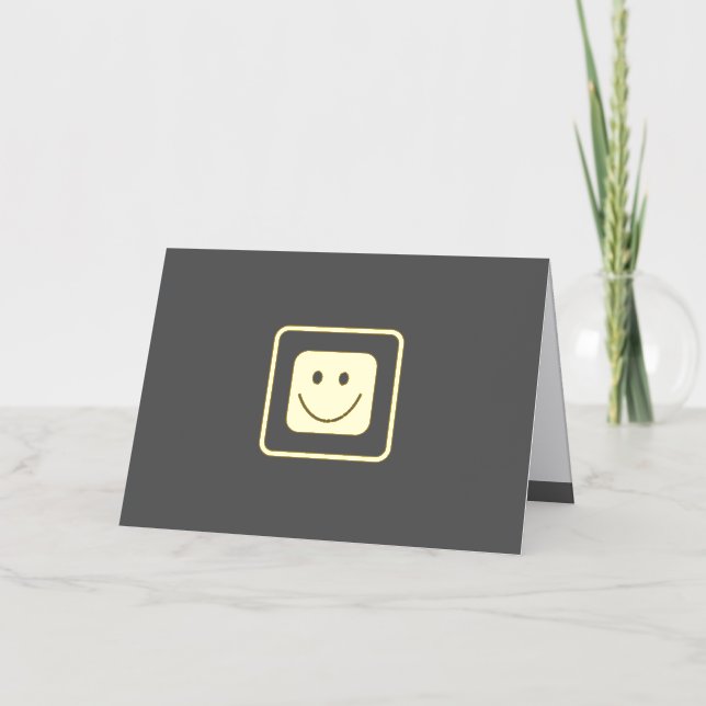 Real Gold Foil Smile Custom Card (Front)