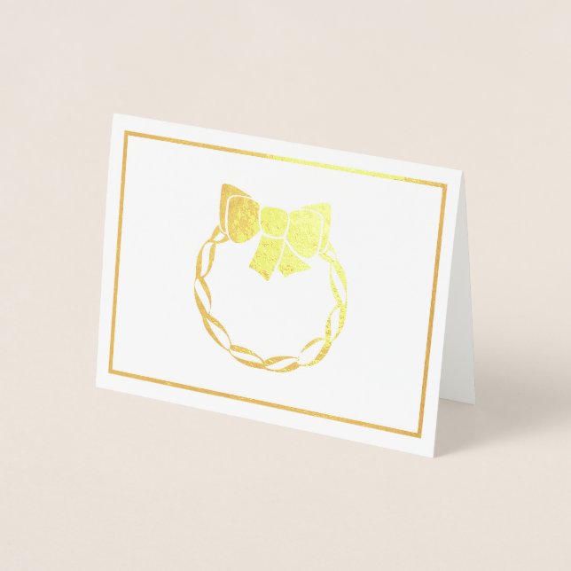 Real Gold Foil Wreath Foil Card (Front)