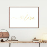 Real Gold | LOVE HEART | Calligraphy Foil Prints<br><div class="desc">Real Gold | LOVE HEART | Calligraphy Foil Prints</div>