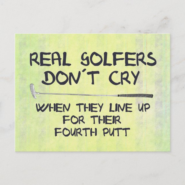 Real Golfers don´t cry Postcard (Front)