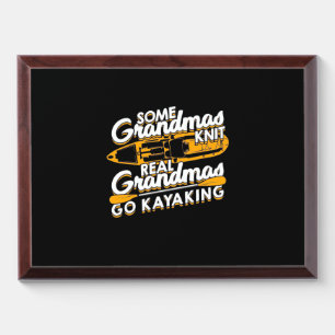 Real Grandmas Go Kayaking Award Plaque