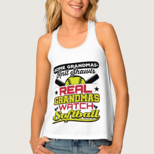 Real Grandmas Watch Softball Grandmother Tank Top