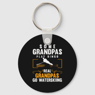 Real Grandpas Go Water Skiing Men Water Skiing Wav Keychain