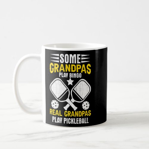 Real Grandpas Play Pickleball  Player Paddle Graph Coffee Mug
