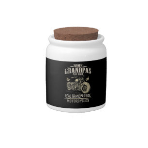 Real Grandpas Ride Motorcycle Gift For Grandpas.pn Candy Jar
