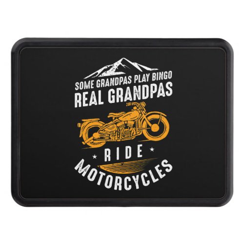 Real Grandpas Ride Motorcycles Gift For Bikers Hitch Cover
