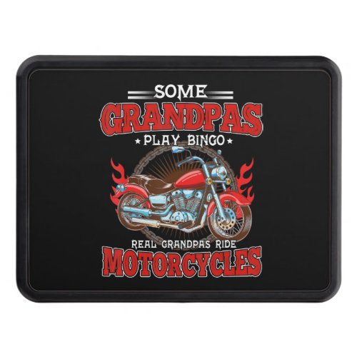 Real Grandpas Ride Motorcycles Motorbike Lover Hitch Cover