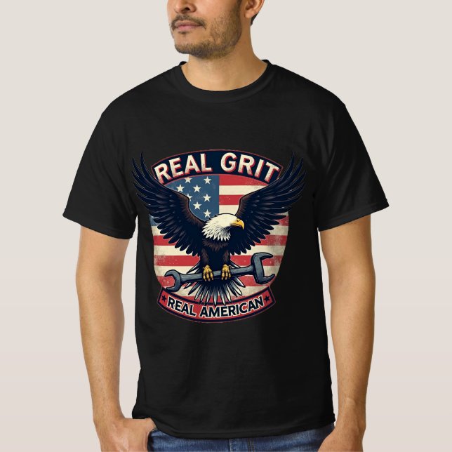 Real Grit, Real American T-Shirt (Front)