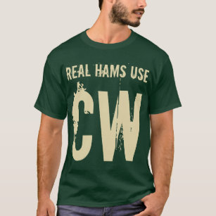 Real Hams Use CW Mens Radio Ham T-Shirt (Dark)