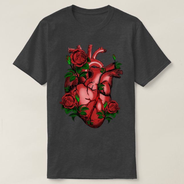 Real heart and roses T-Shirt (Design Front)