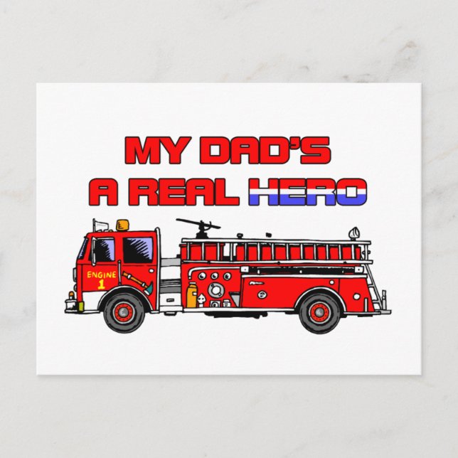 Real Hero Firefighter Postcard (Front)