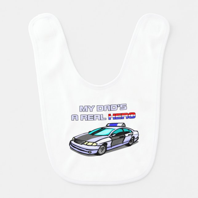 Real Hero Police Baby Bib (Front)