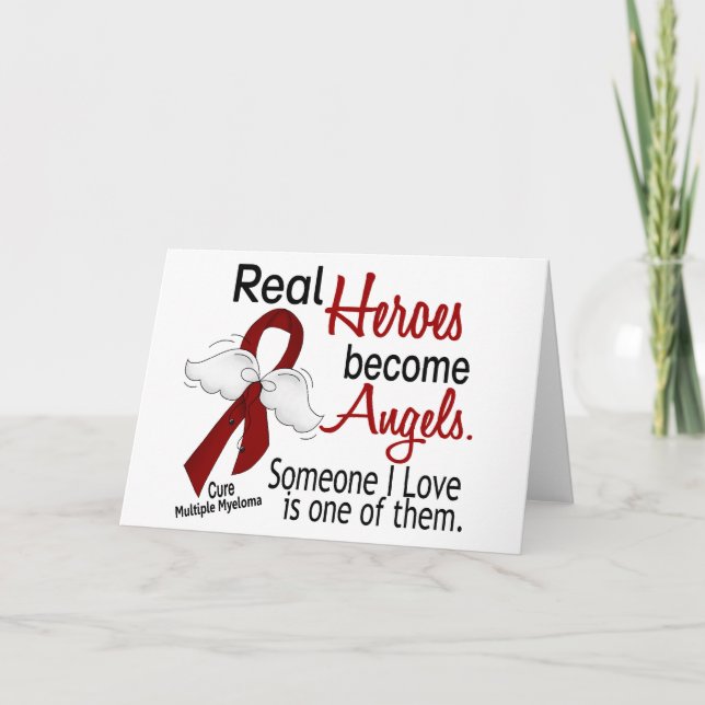 Real Heroes Become Angels Multiple Myeloma Card (Front)