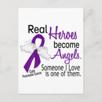 Real Heroes Become Angels Pancreatic Cancer Postcard