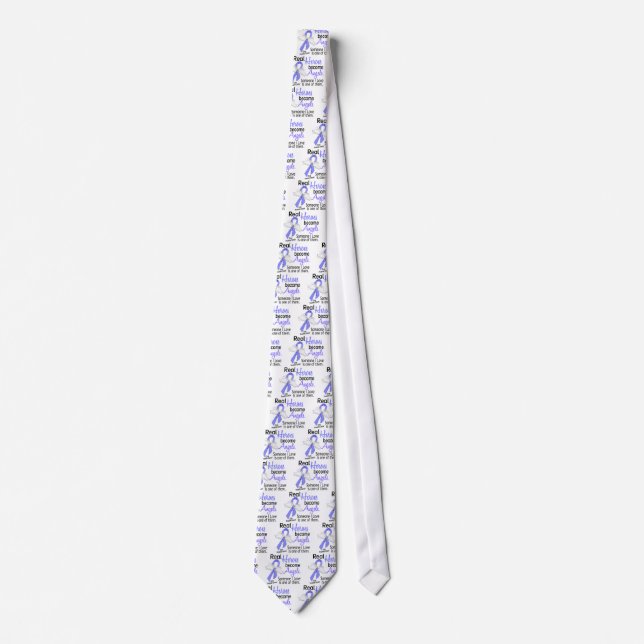 Real Heroes Become Angels Prostate Cancer Neck Tie (Front)