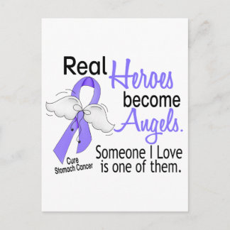 Real Heroes Become Angels Stomach Cancer Postcard