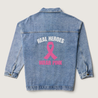 Real Heroes Wear Pink Denim Jacket