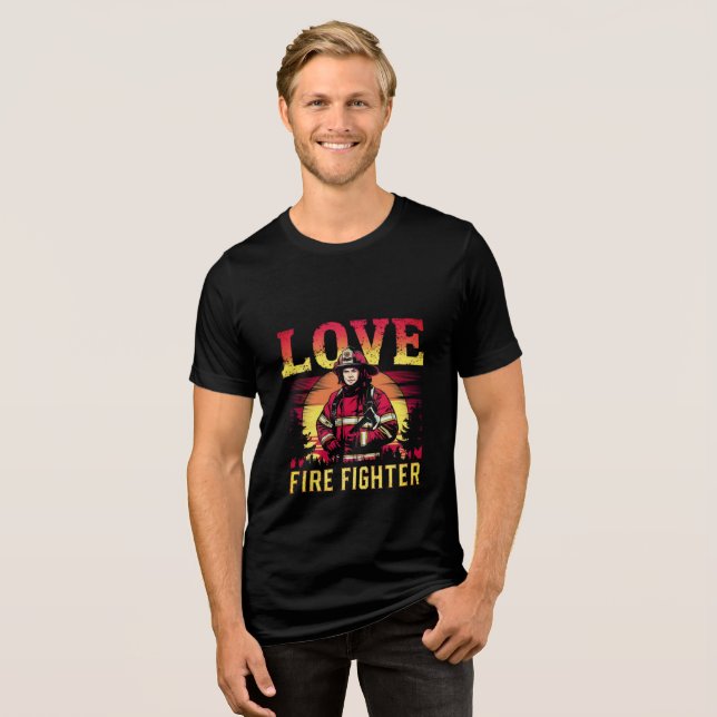 Real Heroes Wear Turnout Gear Tri-Blend Shirt (Front Full)