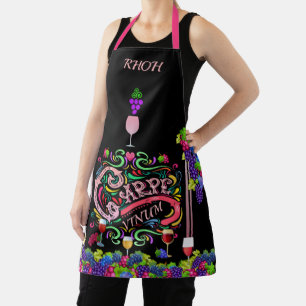 Real Housewife Seize the Wine Humor Apron