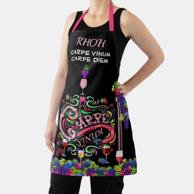 Real Housewives Seize the Wine - Seize the Day 3 Apron (Insitu)