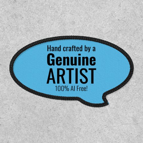 Real Human_Made Art or Craft Product _ AI Free Patch