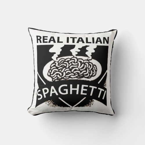 Real Italian Spaghetti Throw Pillow