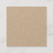 Real Kraft Paper Classic Nostalgic Old English Square Business Card (Back)