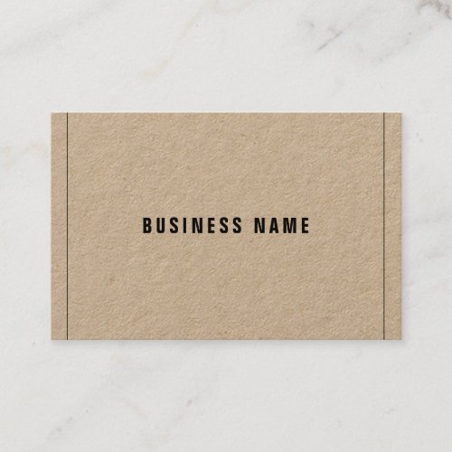 Real Kraft Paper Company Fashionable Modern Business Card