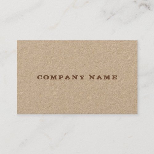 Real Kraft Paper Distressed Text Template Luxury Business Card