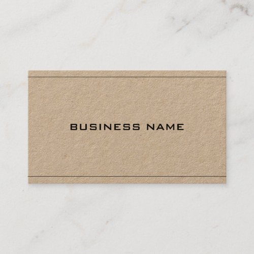 Real Kraft Paper Elegant Modern Minimalist Trendy Business Card