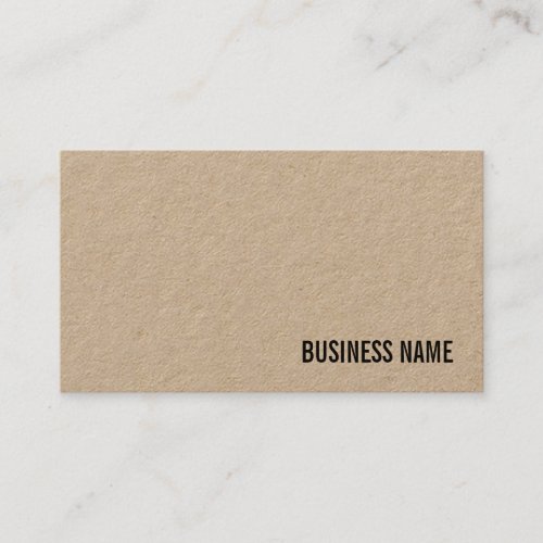 Real Kraft Paper Modern Template Professional Chic Business Card