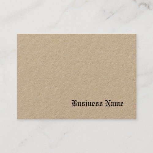 Real Kraft Paper Professional Template Nostalgic Business Card