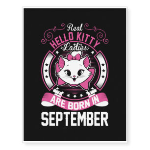Real Ladies Are Born In September Temporary Tattoos