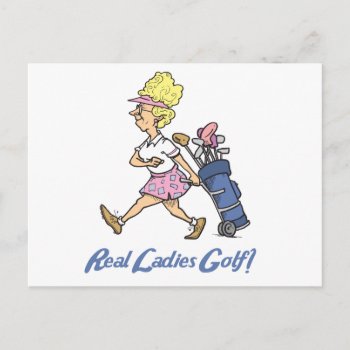 Real Ladies Golf Postcard by sports_shop at Zazzle