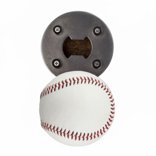 Real Leather Baseball Magnetized Bottle Opener