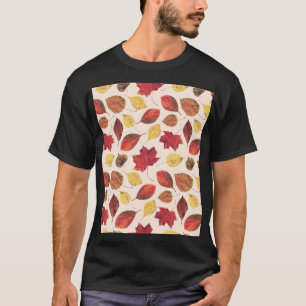 Real leaves photo, unique seamless pattern. T-Shirt