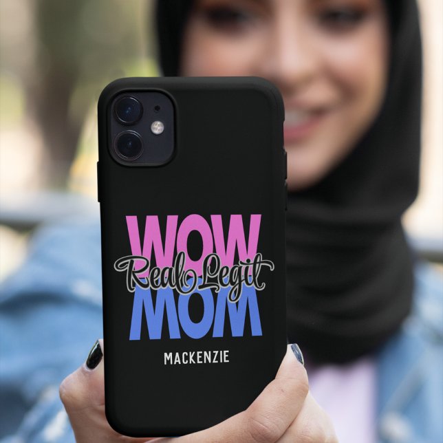 Real Legit Wow Mom Print (Pink & Blue) Case (Creator Uploaded)