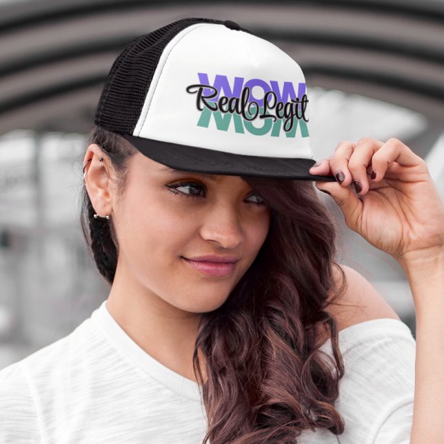 Real Legit Wow Mom Print Trucker Hat (Creator Uploaded)